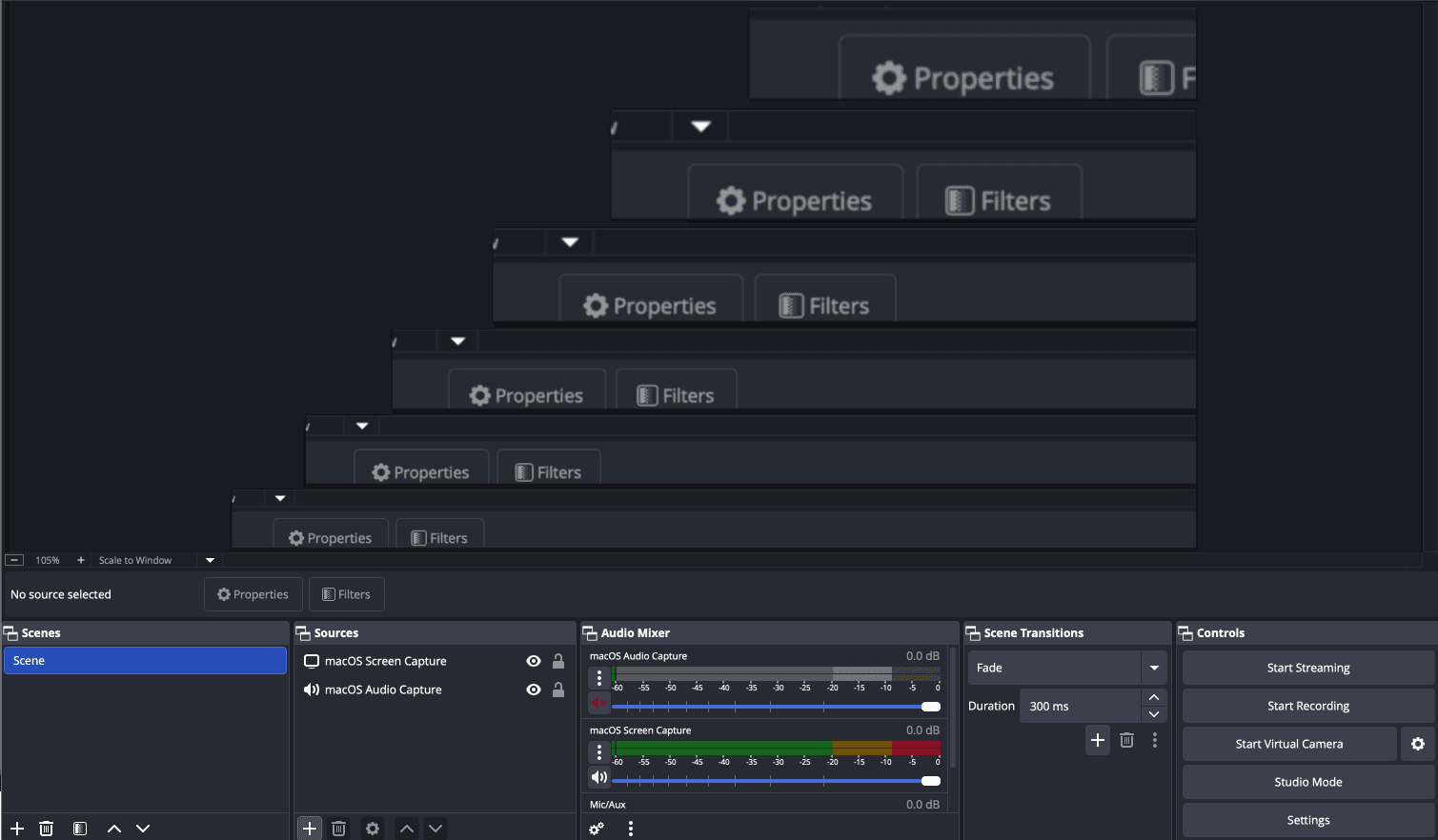 Screenshot: OBS Scene Setup